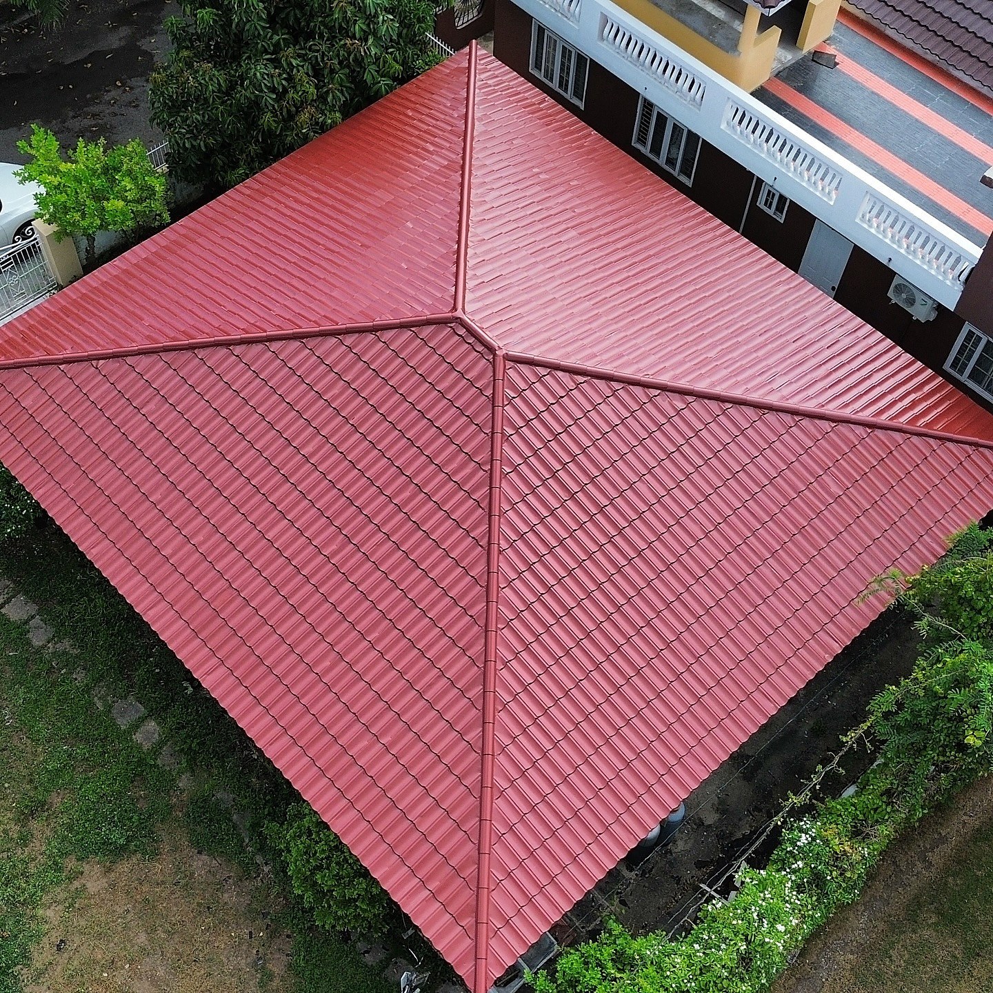 Roofing in progress