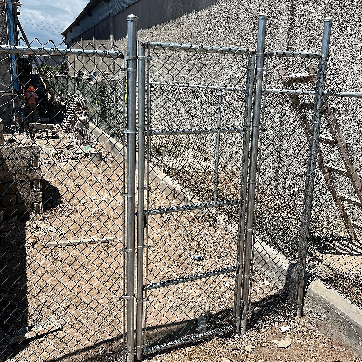 Security fencing with razor wire